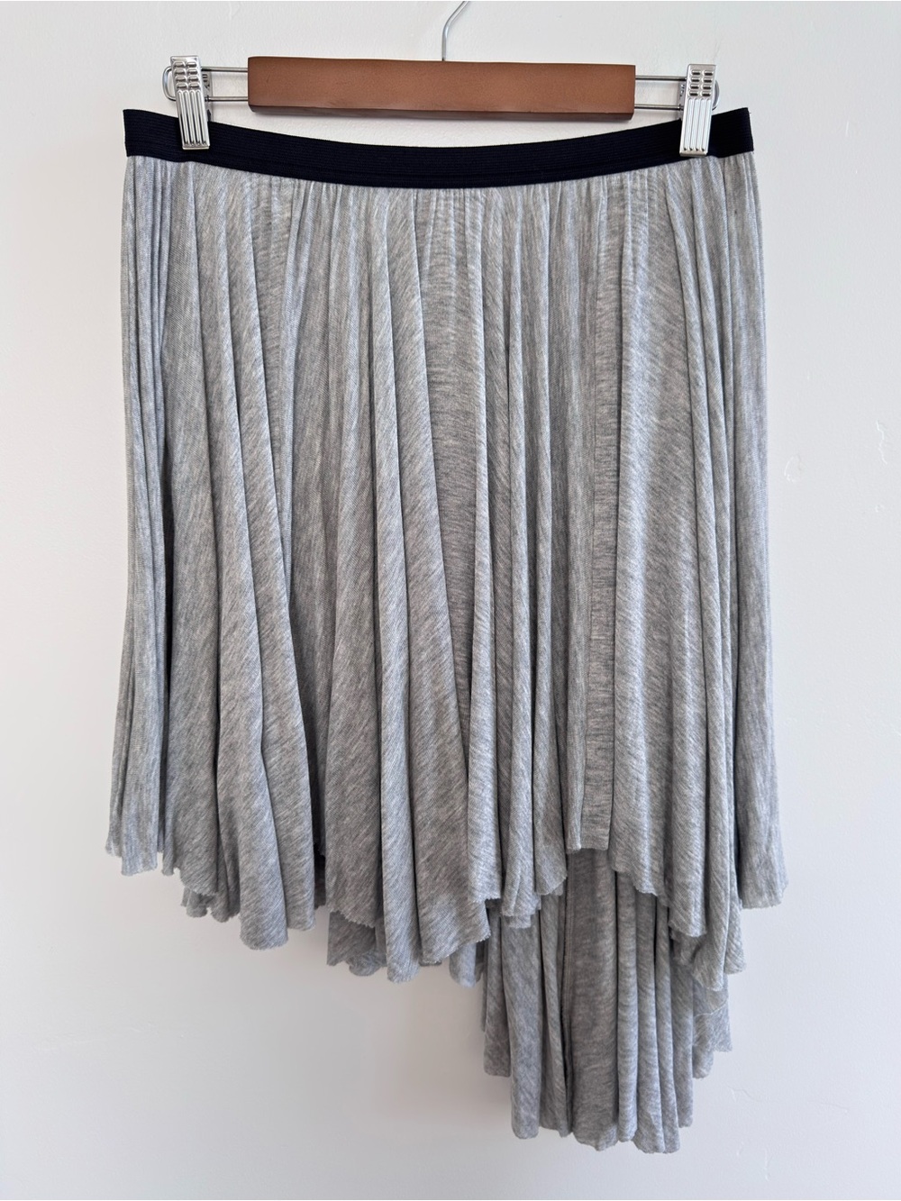 Free People Gray Asymmetrical Handkerchief High Low Flowy Skirt Size M Bohemian